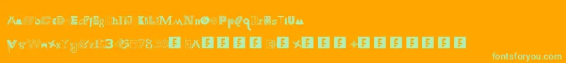 Weitere Informationen zur FsCollaboration1-Schriftart FsCollaboration1-Schriftart – Grüne Schriften auf orangefarbenem Hintergrund