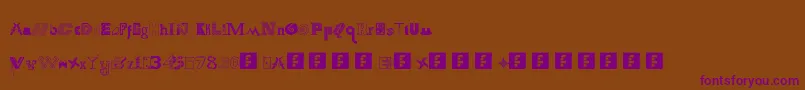 FsCollaboration1 Font – Purple Fonts on Brown Background