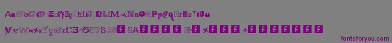 FsCollaboration1-fontti – violetit fontit harmaalla taustalla