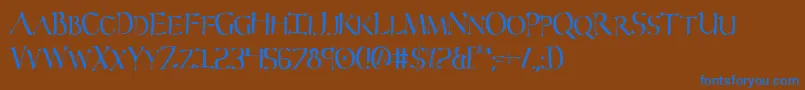 Lisätietoja SeverCondensed-fontista SeverCondensed-fontti – siniset fontit ruskealla taustalla
