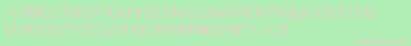 SeverCondensed Font – Pink Fonts on Green Background