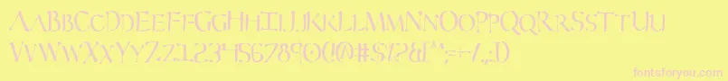 SeverCondensed Font – Pink Fonts on Yellow Background