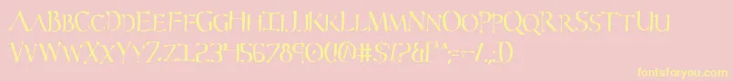 SeverCondensed Font – Yellow Fonts on Pink Background