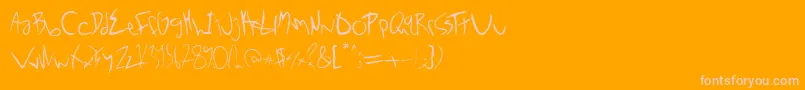 Noxway Font – Pink Fonts on Orange Background