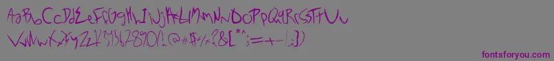 Шрифт Noxway – фиолетовые шрифты на сером фоне