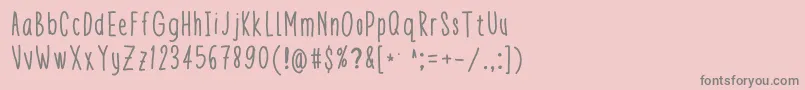 Więcej informacji o czcionce Theeny Czcionka Theeny – szare czcionki na różowym tle