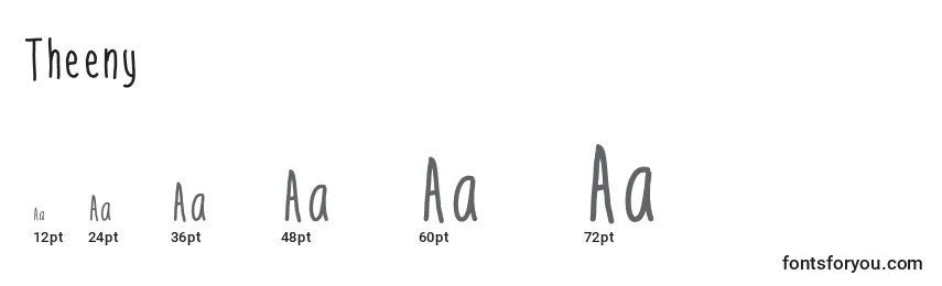 Theeny Font Sizes