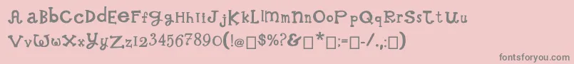 WhimsicalWilma Font – Gray Fonts on Pink Background