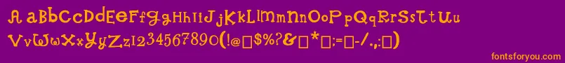 Police WhimsicalWilma – polices orange sur fond violet
