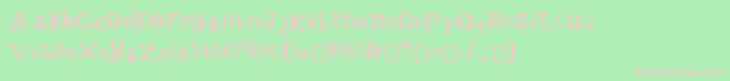 WhimsicalWilma Font – Pink Fonts on Green Background