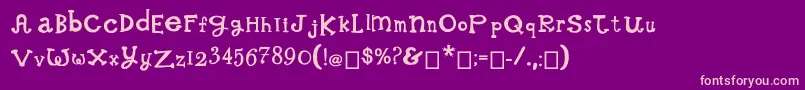WhimsicalWilma Font – Pink Fonts on Purple Background