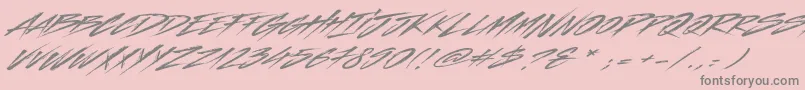 Indelible-Schriftart – Graue Schriften auf rosa Hintergrund