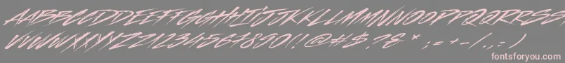 Fonte Indelible – fontes rosa em um fundo cinza