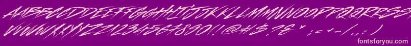 Indelible Font – Pink Fonts on Purple Background