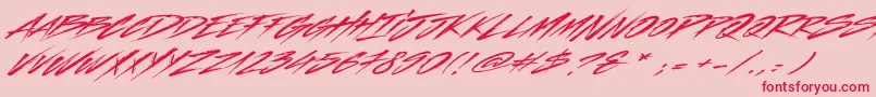 Indelible Font – Red Fonts on Pink Background