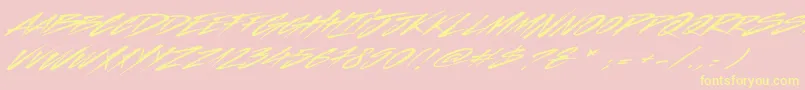 Indelible Font – Yellow Fonts on Pink Background