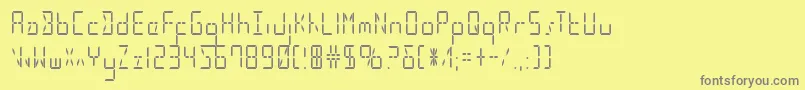 Шрифт Ledsledstraightcond – серые шрифты на жёлтом фоне