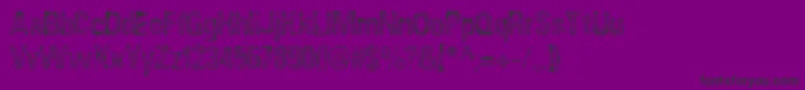 フォントAngia – 紫の背景に黒い文字