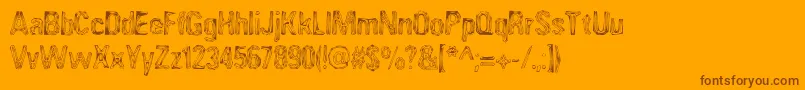 Angia Font – Brown Fonts on Orange Background