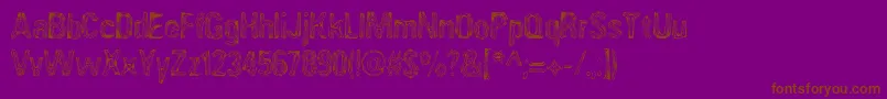 Angia-fontti – ruskeat fontit violetilla taustalla