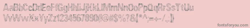 Angia-Schriftart – Graue Schriften auf rosa Hintergrund