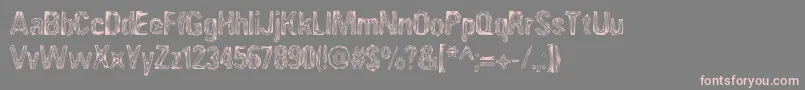 フォントAngia – 灰色の背景にピンクのフォント