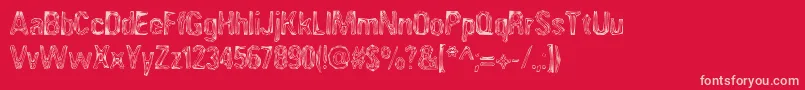 Angia Font – Pink Fonts on Red Background