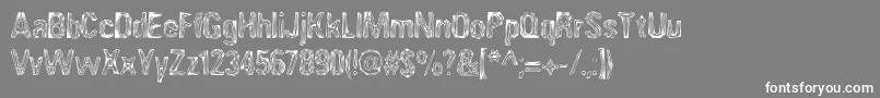 フォントAngia – 灰色の背景に白い文字