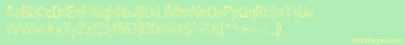 Angia Font – Yellow Fonts on Green Background
