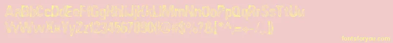 Angia Font – Yellow Fonts on Pink Background
