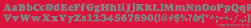 Dovercontour Font – Gray Fonts on Red Background