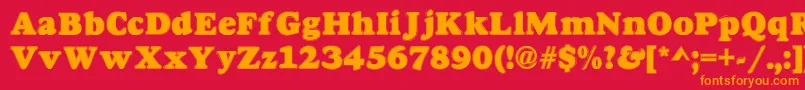 Dovercontour Font – Orange Fonts on Red Background