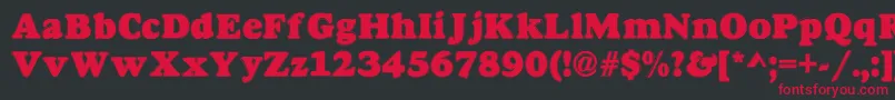 Dovercontour Font – Red Fonts on Black Background