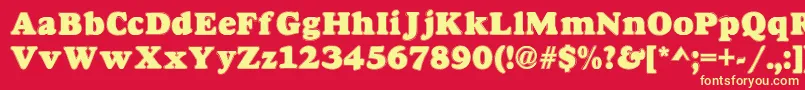 Dovercontour Font – Yellow Fonts on Red Background