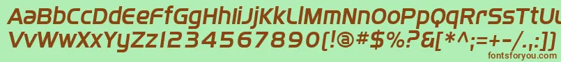 Sffourcheitalic Font – Brown Fonts on Green Background