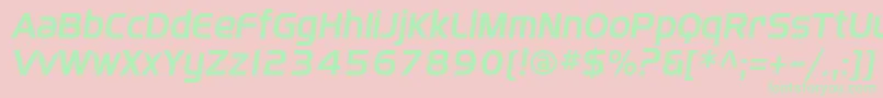 Sffourcheitalic Font – Green Fonts on Pink Background