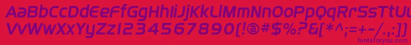 Sffourcheitalic Font – Purple Fonts on Red Background