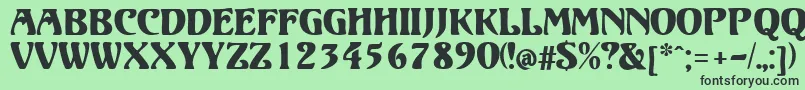 Volute Font – Black Fonts on Green Background