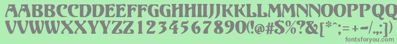 Czcionka Volute – szare czcionki na zielonym tle