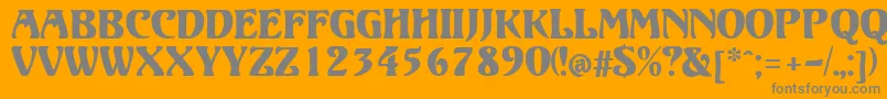 Czcionka Volute – szare czcionki na pomarańczowym tle