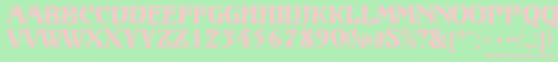 Volute Font – Pink Fonts on Green Background