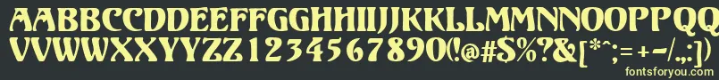 フォントVolute – 黒い背景に黄色の文字