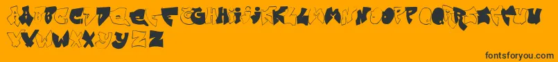 Шрифт Zitgraff – чёрные шрифты на оранжевом фоне