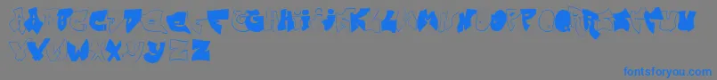 Шрифт Zitgraff – синие шрифты на сером фоне