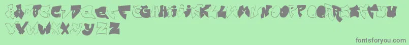 Zitgraff Font – Gray Fonts on Green Background
