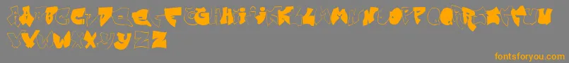Weitere Informationen zur Zitgraff-Schriftart Zitgraff-Schriftart – Orangefarbene Schriften auf grauem Hintergrund