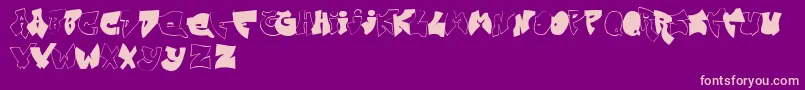 Zitgraff Font – Pink Fonts on Purple Background