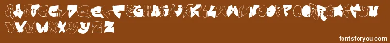 Zitgraff Font – White Fonts on Brown Background