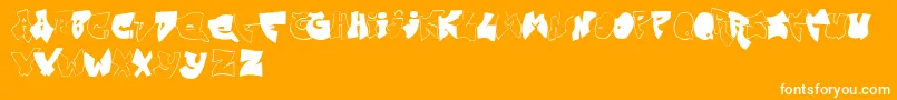 Zitgraff Font – White Fonts on Orange Background