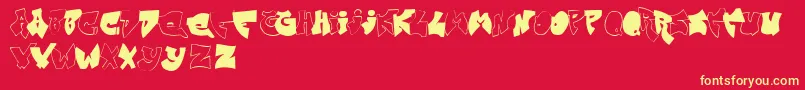 Zitgraff Font – Yellow Fonts on Red Background